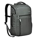 Koolerpek School Laptop Backpack for Men in Gray, Business Daypack for Macbook computer up to 15.6 inches
