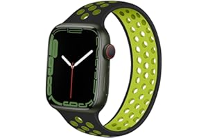 ALMNVO Silicone Solo Loop Bands for Apple Watch Bands 38mm 40mm 41mm 45mm 44mm 42mm Women Men,Breathable Sport Wristband Repl