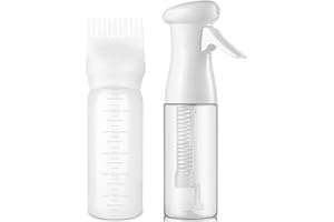 Zicotour Continuous Hair Spray Bottle and Root Comb Applicator Bottle Hair Oil Applicator Oiling Bottle for Dye Water Mister for Hairstyling