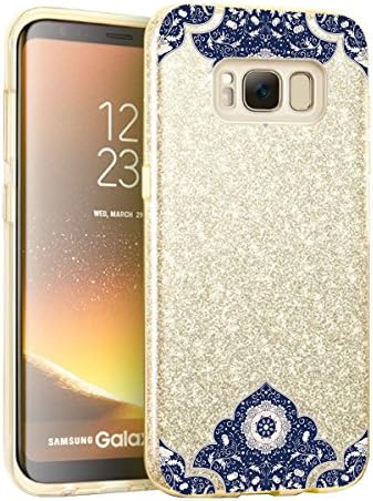 Case Compatible with Samsung Galaxy S8 Plus Case Soft Shell + Hard Shell Bling Sparkle for Galaxy S8 Plus/Samsung Galaxy S8