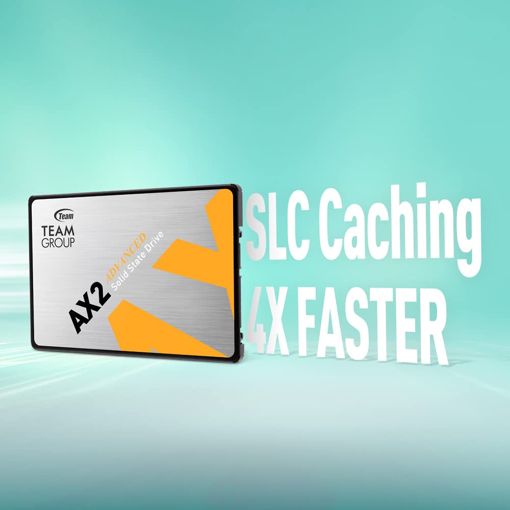 TEAMGROUP AX2 2TB 3D NAND TLC 2.5 Inch SATA III Internal Solid State Drive SSD (Read Speed up to 540 MB/s) Compatible with Laptop & PC Desktop T253A3002T0C101