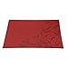 Top Finel Dinning Table Placemats for Kitchen Table Set of 4 Vinyl Woven Place Mats Heat Resistant Wipeable Placemat for Holiday, Red
