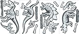 MyStyle MS0102 Dinosaurs Glow-In-The-Dark Peel and Stick Wall Art