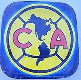 America Club Aguilas Soccer Party Plates Lunch Square Birthday Favors Partyware Supplies Fiesta Set of 8 PCS