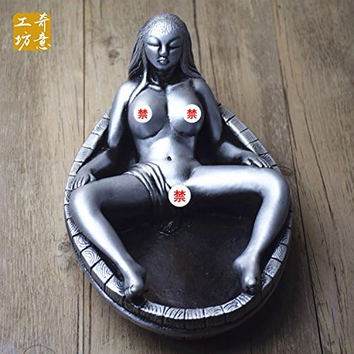Creative Oversized Beauty Bidet Stylish Ashtray Jewelry Swing Household Personalized Gift (Valued Silver)
