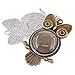 Glarks 48-Pieces Mixed Antique Bronze Silver Owl & Tree Bezel Pendant Tray with Glass Cabochons Charm Cameo Tray for Bracelet Necklace Crafting DIY Jewelry Gift Making