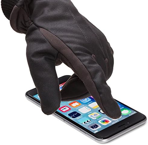 Touch Screen Texting Warm Cold Weather Winter Gloves for Men (Medium, Black)