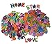 Letters and Shapes Foam Glitter Stickers (Pack of Approx. 280) Self Adhesive - Assorted Colors Kid's Arts Craft for Greeting Cards Home Decoration - Hearts, Stars, Flowers | 130 Letters & 150 Shapes