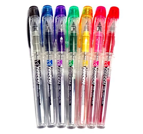 Platinum Fountain Pen, Preppy (PPQ-200), 0.3mm Fine Nib, 7 colors set (Japan Import) [Komainu-Dou Original Package]