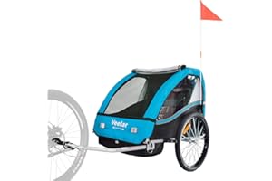 Veelar Veelar Sports Bike Trailer Double Seat for 1 or 2 Toddlers, Kids, Child Bicycle Carrier