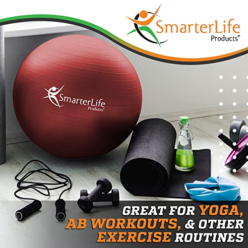 Ballon Pilates Mini Anti-dérapant 23 Cm - Avec Pompe - Pour Fitness, équilibre, Yoga - Valve Anti-fuite