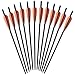 Misayar Carbon Crossbow Bolt 20 Inch Crossbolt Arrows Fletched 4 Inch Vane with Field Point