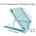 PrettyWit Laptop Stand Holder Desk Tablet Notebook Support for Pad Air Mini Pro Phone Adjustable Cell Phone Holder, Light Box Pad Stand Diamond Painting Stand, 9.5 x 7.5 x 0.5 Inches, Teal Bluethumb 2