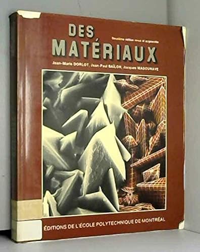 Download DES MATERIAUX. 2ème édition PDF