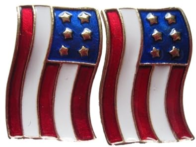 Ohrringe Stecker Ohrstecker Amerika USA Flagge Enamel *723*