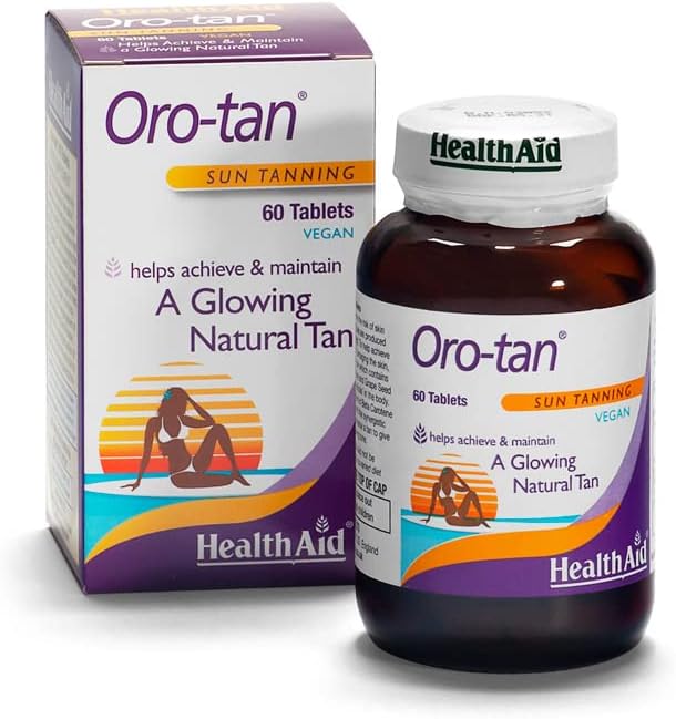 HealthAid OroTan Sun Tanning 60 Tablets - Carrot Beta Carotene PABA L-Tyrosine