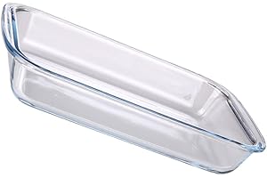 ROMISBABA Tempered Glass Baking Dish 12 X 9 Oven-Safe Rectangular Tray for Steaming Fish and Creative Baked