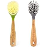 Full Circle Dish Brush Set - Be Good Dish Brush and Tenacious C Cast Iron Scrubber Brush