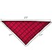 Pet Dog Bandana Scarf Pack - Triangle Bibs Reversible Plaid Printing Kerchief 2 Pcs/Set Accessories for Small to Large Dogs Cats Pet