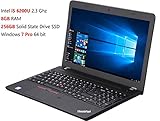 2017 Lenovo ThinkPad E560 15.6 Inch Premium Flagship Laptop (Intel Core i5-6200U up to 2.8GHz, 8GB RAM, 256GB SSD, Intel HD 520, WiFi, DVD, HDMI, Windows 7 Professional) (downgrade from Win 10 Pro)