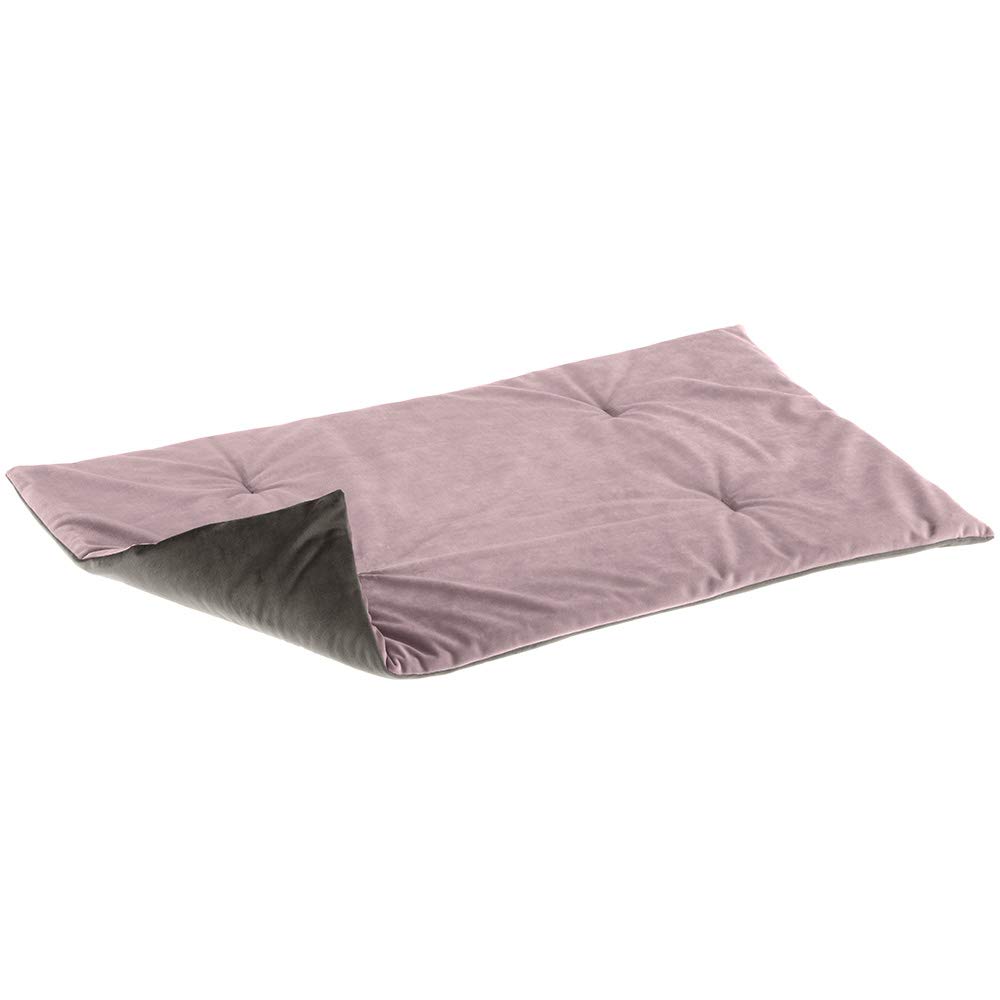 Ferplast Cat and dog blanket BARON 65, Mattress Pet bedding, Double-face, Soft velvet, Washable, 65 x 40 cm, Pink