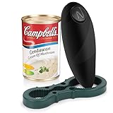Electric Can Opener, Restaurant can opener, Smooth Edge Automatic Electric Can Opener! Chef's Best Choice (White) (Upgrade Black)