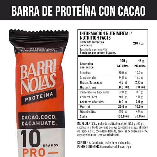 Barrinolas Proteína Mix Pack 15pz 10g Proteína