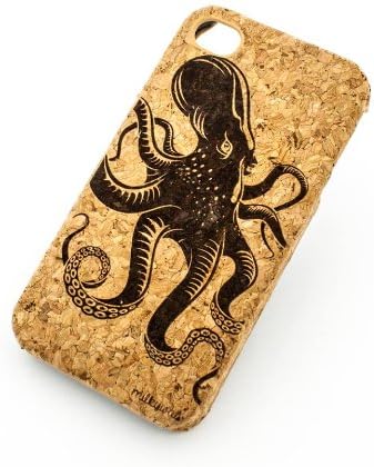 Cork Case Snap On Cover skin for Apple IPHONE 6 (4.7") - "Kraken Octopus" tentacles blank ink squid intelligent medusa hipster