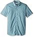 Lacoste Men's Short Sleeve Reg Fit Gingham Poplin Button Down, Bailloux/White, X-Large