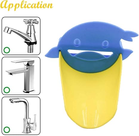 Sacala Lot De 4 Rallonges De Robinet Pour Enfants Rallonge De Robinet Sur Pour Bebes Baleine Bleue Pour Lavabo A La Main Securite Securite De La Salle De Bain
