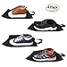 Bagail Set of 4 Lightweight Waterproof Nylon Storage Traveling Tote Shoe Bags Black 15.8x10.2