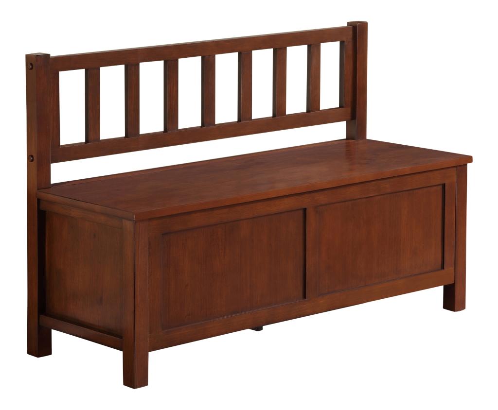 Simpli Home Artisan Entryway Storage Bench, Medium Auburn