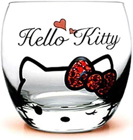 Cute Anime Hello Kitty red wine glass cartoon Coffee mug Diamond glass cup Unique Valentine's Day gifts Christmas gifts