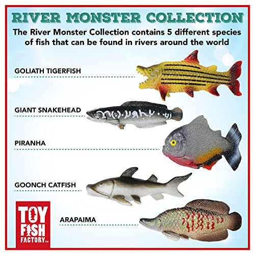 River Monster Collection Toy Fish Set Piranha Toy Fish Cake Topper