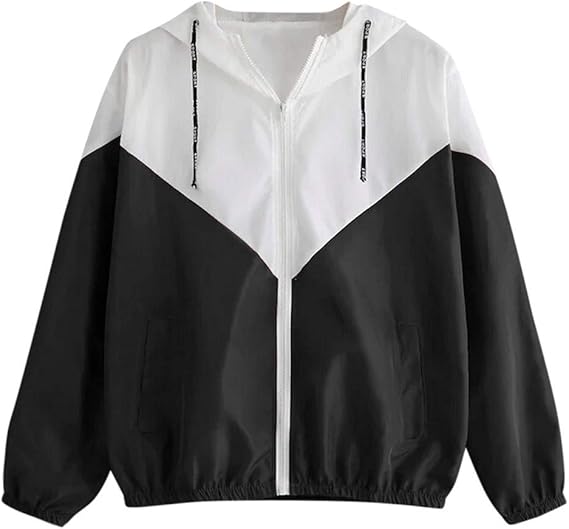 Amazon ウィンドブレーカー レディース Kukoyo マウンテンパーカー Uvカット おしゃれ ブルゾン ジャケット フード付き ジャンパー 撥水 防風 軽量 薄手 秋服 切替 カモフラ ジッパー マンパー ウィンブレ アウトドア 羽織り レインコート 体型カバー コート