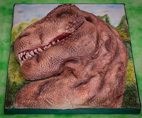Dinosaur & Dragon Skin Silicone Mold for Cake Decorating, Crafts, Cupcakes, Sugarcraft, Candies, Cards, Cookies and Clay, Food Safe Approved, Made in The UK