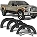 Fender Flares Compatible with 2009-2014 Ford F150, Pocket Rivet Style Matte Black Finish PP Wheel Cover Protector Vent Trim IKON MOTORSPORTS 2010 2011 2012 2013