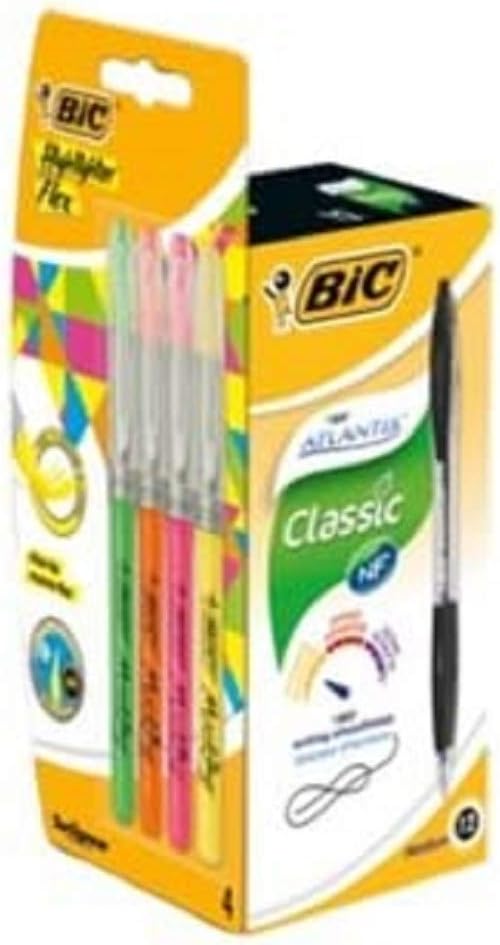 BIC 949844 1.0-0.4 mm Atlantis Retractable Ballpoint Pen - Black, 1 count (Pack of 16)