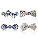 Ondder 4 Pack Crystal Rhinestones Bowknot Hair Clips Hair Pin Hair Barrettes Hair Accessories for Women