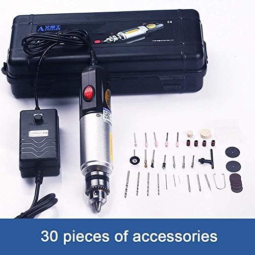 72W Micro DIY Electric Hand Power Drill, Adjustable Variable Speed Mini Hand Held Power Tools Hobby Drill Electronic Grinder for Carving, Cutting, Polishing, Woodworking & Art Work