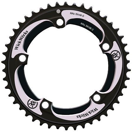 WickWerks 46/38t 130 BCD Cyclocross Chainrings for Sram 22 Cranks