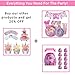 Coco & Ella Unicorn Party Cupcake Toppers Wrappers - Birthday Baby Shower Party Cake Decorations 24 Pcs Set + 3 Tier Cupcake Dessert Tower Stand