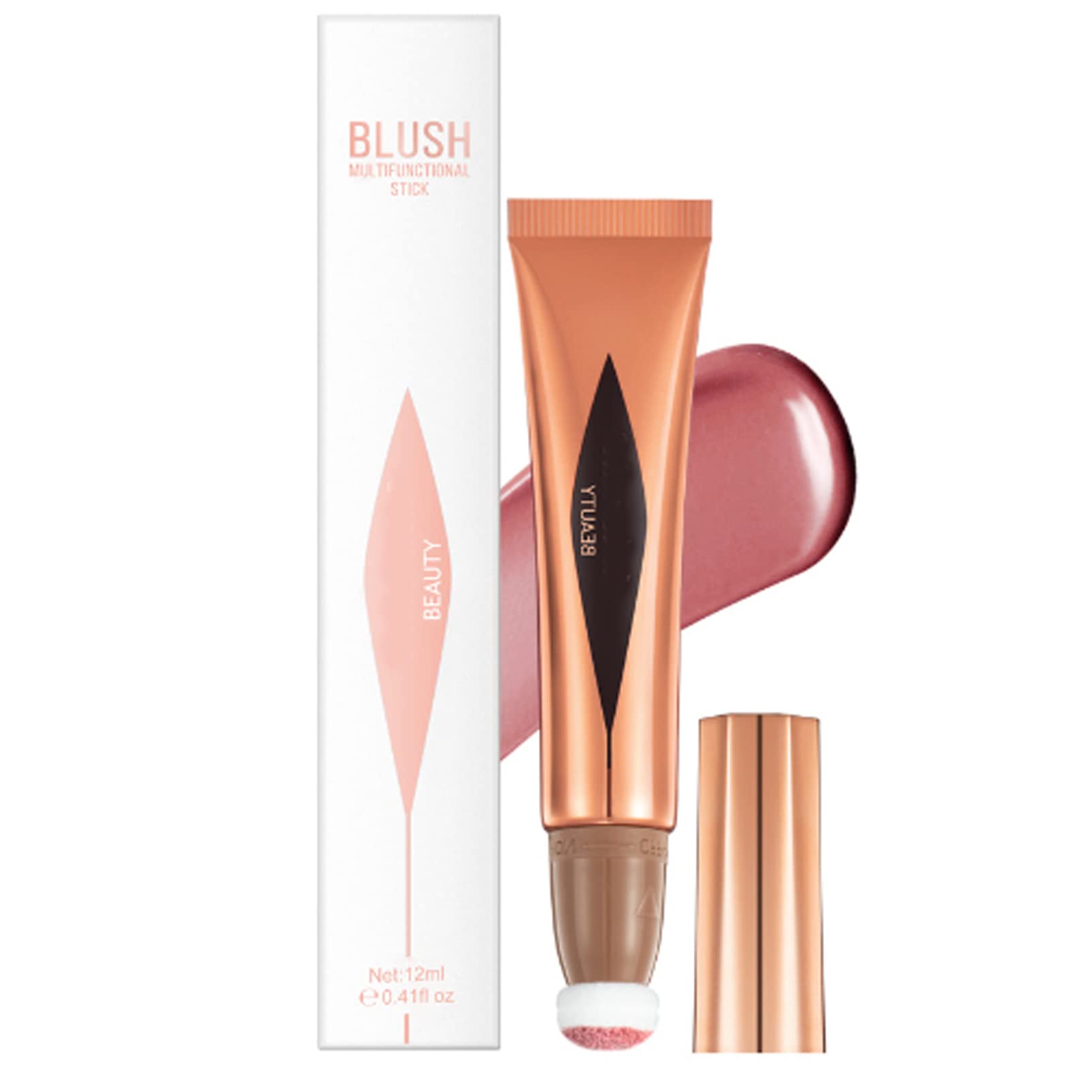Silky & Long-Wearing Cream Blusher Stick For Mature Skin - Cheeks Make Up Blush pink - Beauty Blushers (#02)
