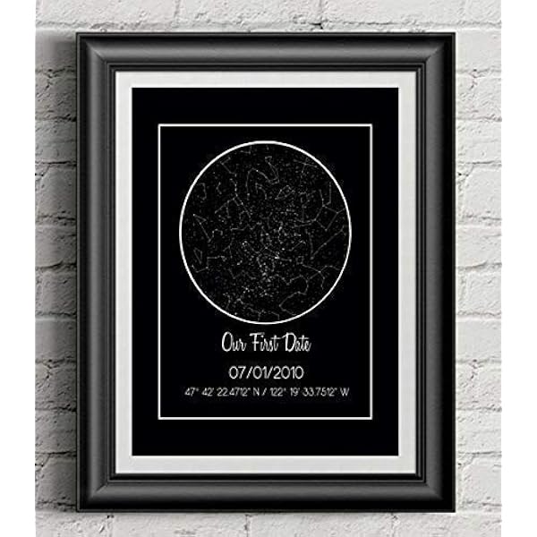 Star Chart On Date Amazon.com: Our First Date Night Sky Art Print Sky Map Chart Print Star Map  Prints : Handmade Products