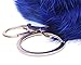niceeshop Leegoal Novelty Rabbit Fur Ball Charm Key Chain for Car Key Ring or Bag,Dark Blue