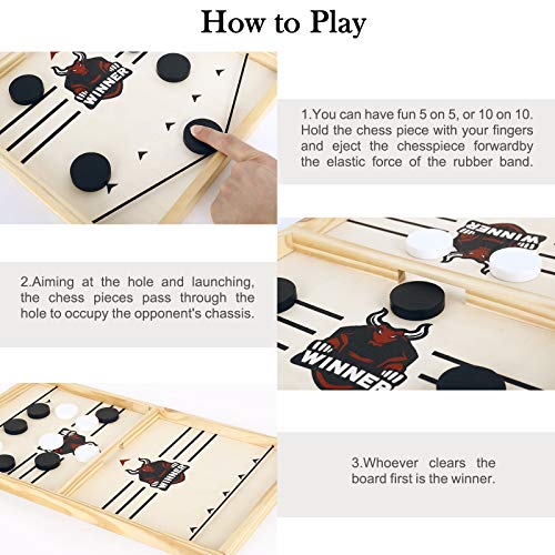 Sling Foosball Fast Sling Puck Game Large Size Portable Slingpuck Board