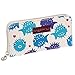 Bungalow360 Womens Canvas Large Zip-Around Wallet, Puffer Fish
