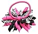 Hair Ties, HipGirl 12pc 3.5''Hair Bow Ponytail Holder W/Korker Ribbon, No Metal Crease Ouchless Elastic Rubber Band with Cheer Bows, Match Outfit and Dress