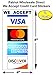 We Accept Credit Card Waterproof Vinyl Stickers with UV Coating - 2 Pack of 4x8 Stickers