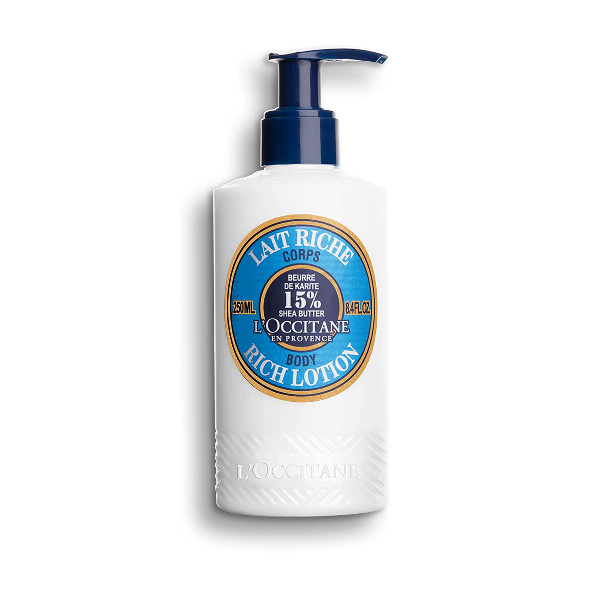 L'OCCITANE 15% Shea Butter Body Rich Lotion, Moisturizes, Nourishes & Soothes Dry Skin, Anti-Aging, Lightweight, Non-Greasy, Hydrating Skincare, Vegan